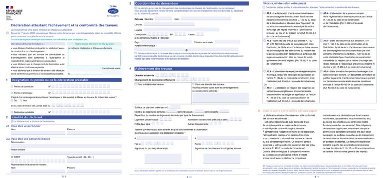 La Déclaration Attestant l'Achèvement et la Conformité des Travaux (DAACT) : Suivez le guide