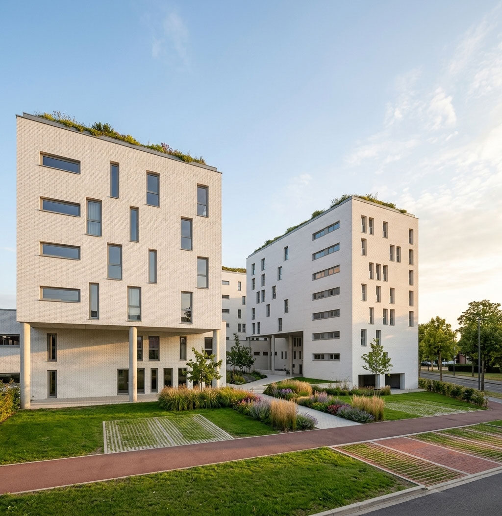 Complexe immobilier de logements sociaux et étudiants à Valenciennes