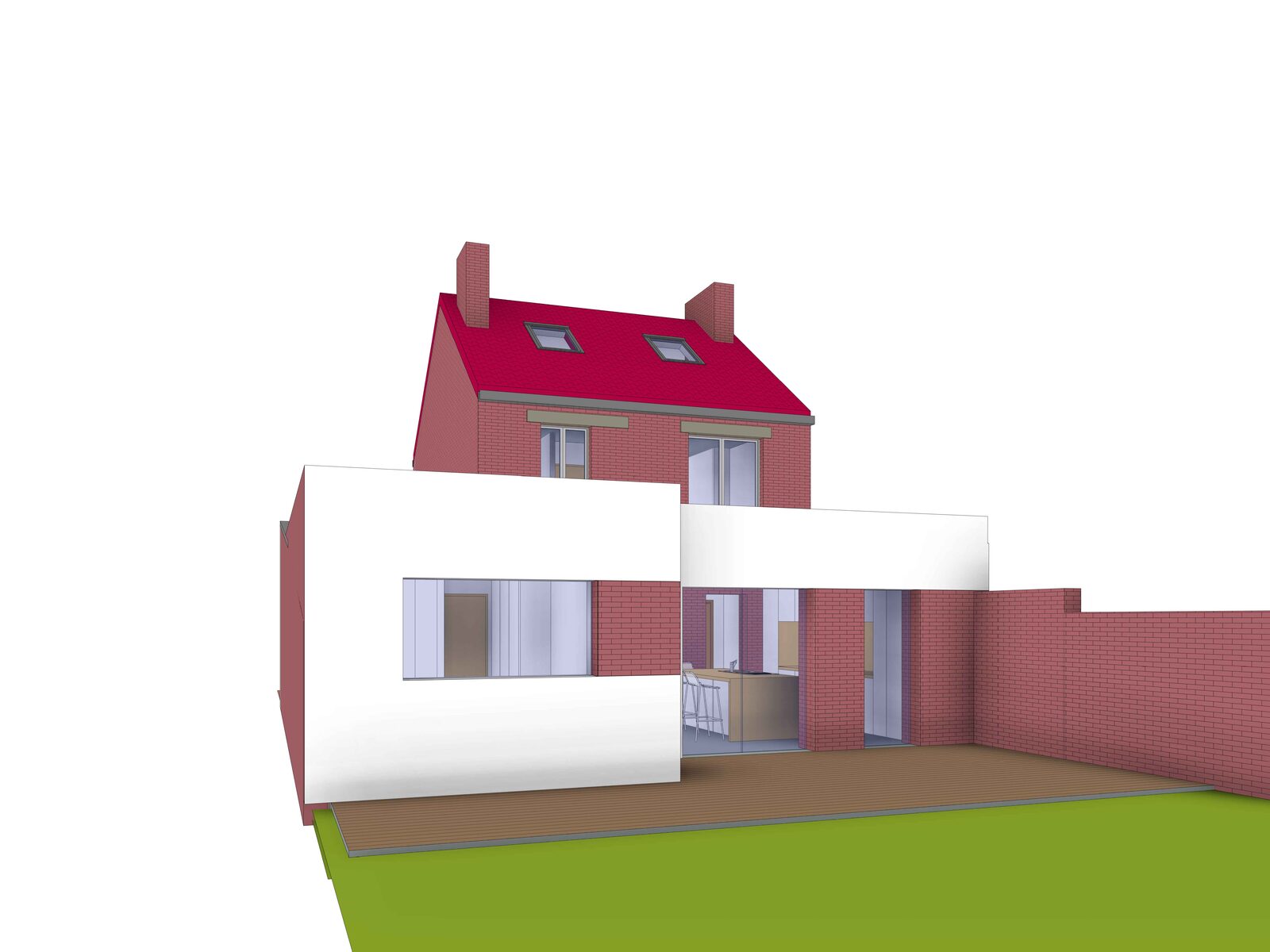 Extension d'une habitation unifamiliale à Marquillies