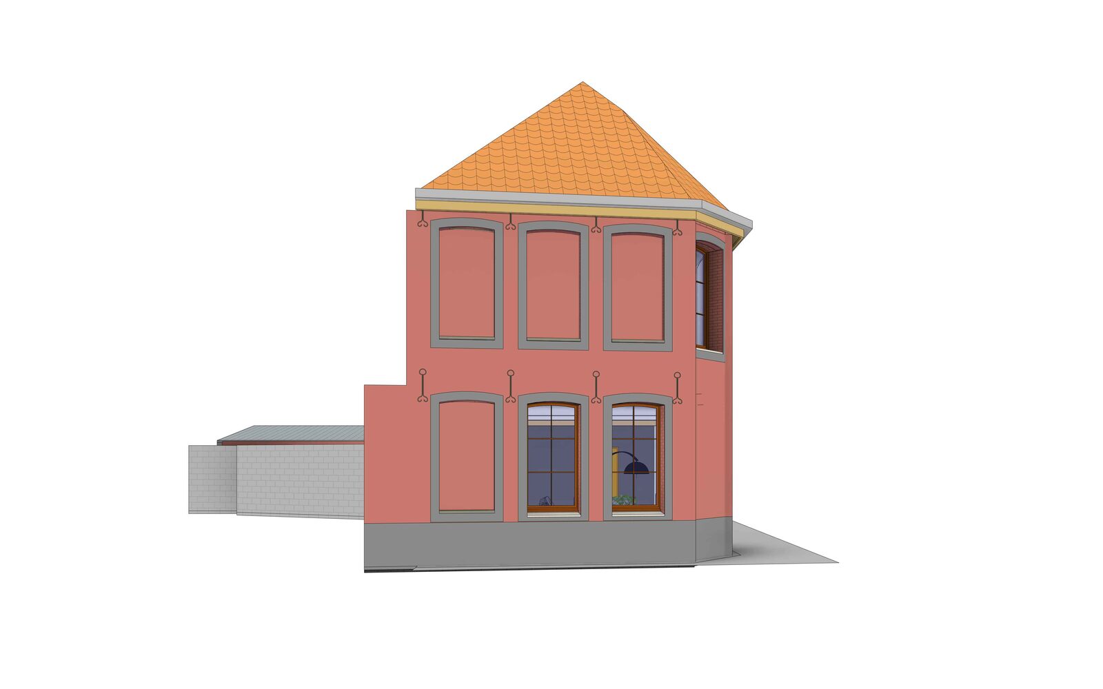 Ravalement façade d'une maison mitoyenne à Pottes