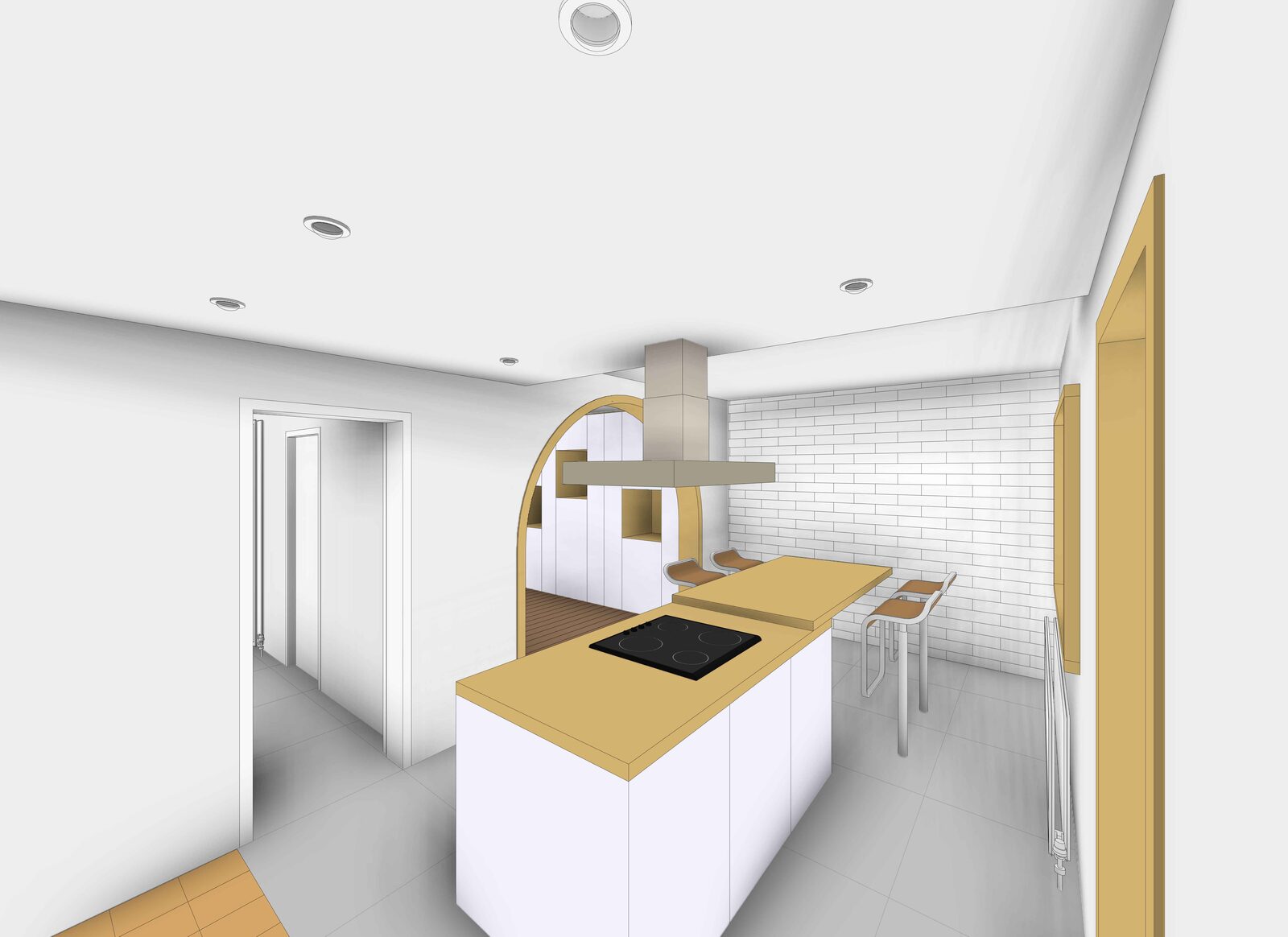 Réaménagement d'une maison mitoyenne à Harnes