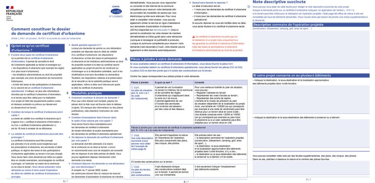 Le Certificat d'Urbanisme (CU) et la cristallisation des règles d’urbanisme : Quand et pourquoi est-ce utile ?